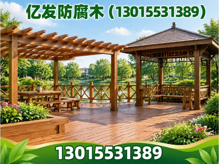 郑州高新技术产业开发区防腐木凉亭展示图
